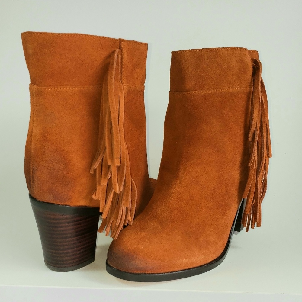 Womens Kenneth cole fringe booties